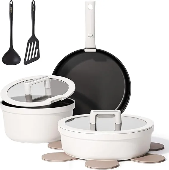 CAROTE 22pcs Pots and Pans Set Non Stick