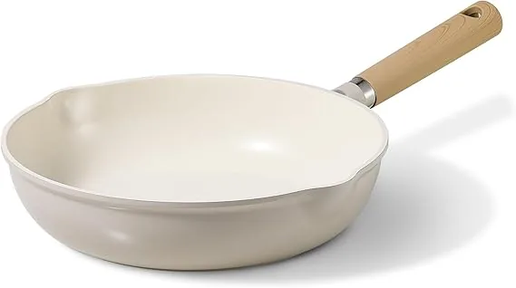 CAROTE 10-inch Ceramic Frying Pan Skillet, PFOA/PFAS Free, Induction-compatible
