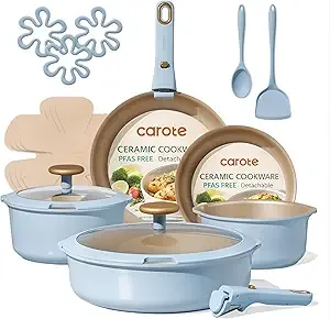 CAROTE 18Pcs Pots and Pans Set
