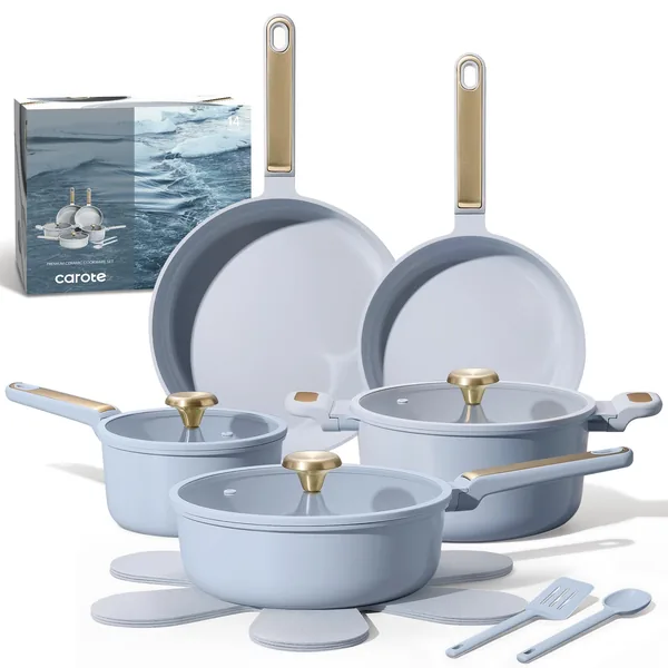 CAROTE Ceramic Cookware Set Nonstick