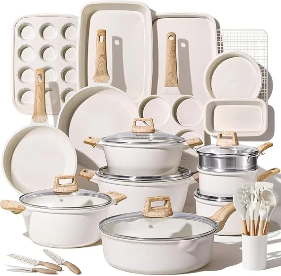 CAROTE 44pcs Pots and Pan Set Nonstick